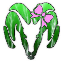 Dodge Ram Head with BOW Decal - Lightning GREEN