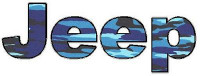 JEEP Decal Blue Camo Fill Decal JEEP Decal Blue Camo Fill Decal