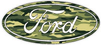 Ford Logo Decal Sticker - GREEN CAMO