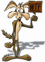 Wile E WTF Coyote Adhesive Vinyl Decal Sticker