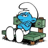 Grouchy Smurf Decal 1406