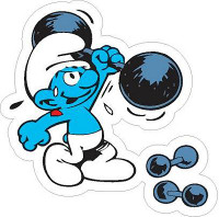Hefty Smurf Decal 1411