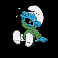 CRY BABY SMURF STICKER