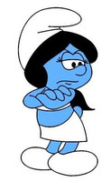 SMURF GIRL STICKER 2