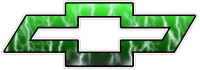 Chevy Bowtie Logo Decal Sticker - Lightning GREEN