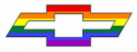 Chevy Bowtie Logo Decal Sticker - PRIDE FLAG