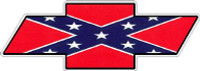 Chevy Bowtie Logo Decal Sticker - REBEL FLAG SOLID