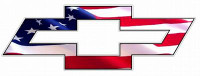 Chevy Bowtie Logo Decal Sticker - USA FLAG
