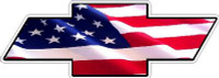 Chevy Bowtie Logo Decal Sticker USA FLAG SOLID