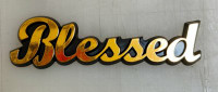 Blessed GOLD Chrome Auto Emblem