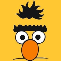 Muppet Bert SQUARE Sticker