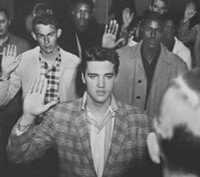 Elvis in the Army Sticker 7