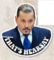 JOHNNY DEPP THATS HEARSAY CELEB STICKER