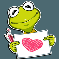 kermit the FROG muppet show sticker 3