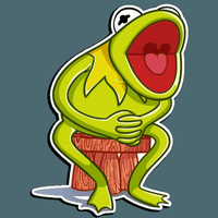 kermit the FROG muppet show sticker 8