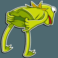 kermit the FROG muppet show sticker 21