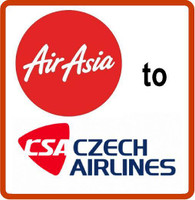 Air Asia to Czech Airline Logos