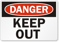 Danger Signs or Stickers