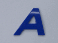 Style 2 - Italic BLUE - 1.2"