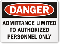 Authorized Personal Signs or Stickers