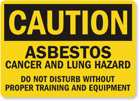 Asbestos Danger Signs or Stickers