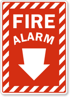 Fire Alarm Signs or Stickers