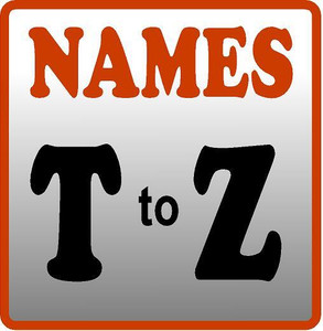 Names T to Z