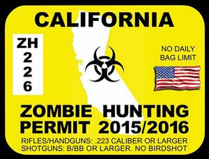 Zombie Permit Stickers