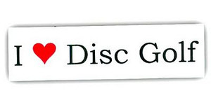 I Love Disc Golf Bumper Sticker