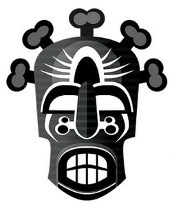 African Color Mask Sticker Africa Decal 1