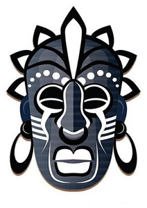 African Color Mask Sticker Africa Decal 6