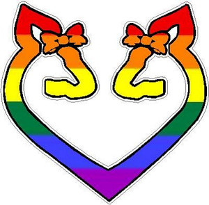 Deer Head Heart Sticker PRIDE FLAG FonF