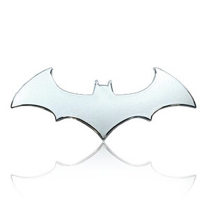 Bat Shape Adhesive Chrome Emblem