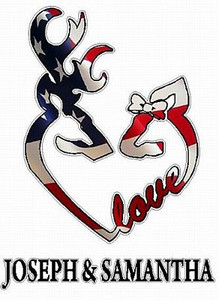 DEER HEADS HEART FILLS with LOVE NAMES flag usa