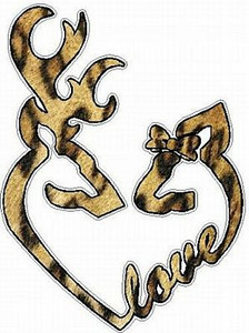 DEER HEADS HEART FILLS with LOVE skin leopard