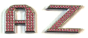 PINK Crystal Chrome Letters A-Z 1.2"
