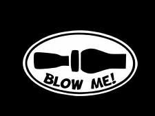 BLOW ME b&w OVAL STICKER