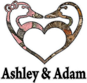 1 Duck Hunting LOVE Sticker 2 with NAMES