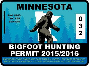 MINNESOTA BIGFOOT HUNTING STICKER