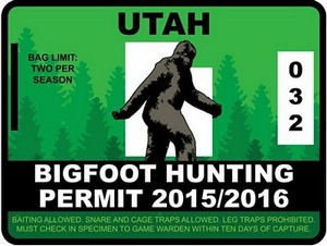 UTAH BIGFOOT HUNTING STICKER