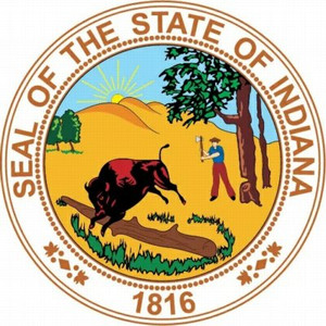 state seal sticker Indiana 2