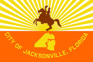 Florida Jacksonville City Flag Sticker