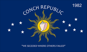 Florida Key West City Flag Sticker