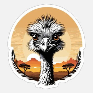 Emu Funny Animal Sticker 10