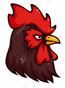 ROOSTER ANIMAL STICKER HEAD