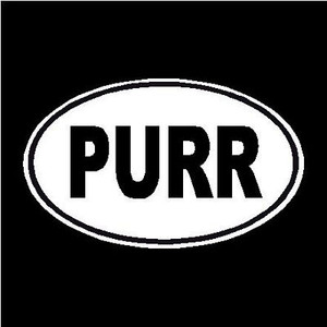 Purr oval Decal