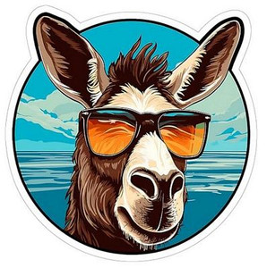 COOL Donkey Sticker Decal Vinyl Waterproof