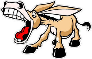 DONKEY BRAYING STICKER