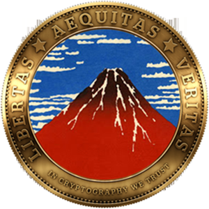 Fuji Coin cryptocurrency sticker