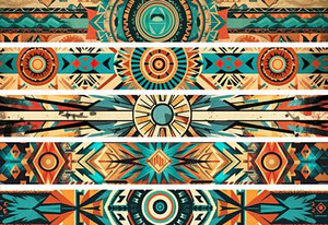 native American tribal design sticker